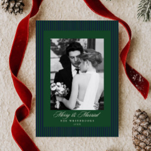 Foto 'Merry & Married' (Fröhlich & Verheiratet) Feiertagskarte