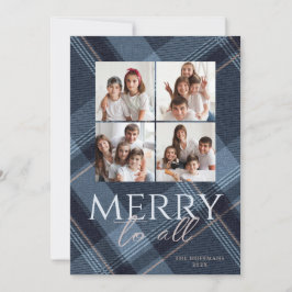 Foto Merry Navy Gold Weihnachtskarte Feiertagskarte