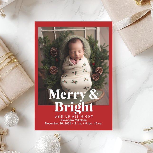Foto Merry und Bright Birth Ankündigung (Von Creator hochgeladen)