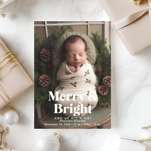 Foto Merry und Bright Birth Ankündigung