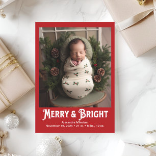 Foto Merry und Bright Birth Ankündigung