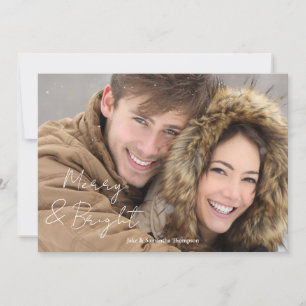 Foto Merry und Bright Feiertagskarte