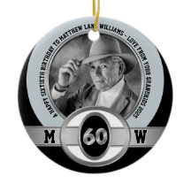 Foto Milestone Geburtstag 60. Schwarzes Silber Wei