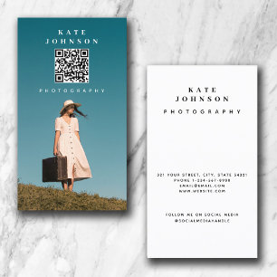 Foto Minimal Fotograf QR Code Social Media Visitenkarte