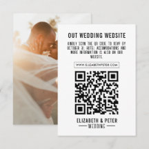 Foto Minimal Retro Schwarz Hochzeit Qr Code
