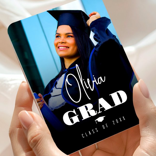 Foto Minimalist Modern Abitur Magnet (Photo Minimalist Modern High School Graduation Magnet, Class of 2026, Graduation Gift)