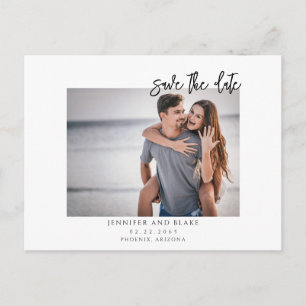 Foto-Minimalist-Save-the-Date-Postkarte Postkarte