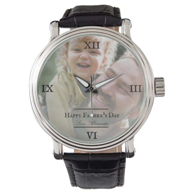 Foto Minimalistisch Vatertag Armbanduhr (Vorderseite)