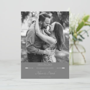 Foto Minimalistische Pfeile Grau Save The Date
