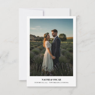 Foto "Minimalistische Zieladresse" Hochzeit speich Save The Date