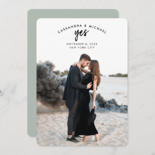 Foto mit angehängtem Text wird grüne Hochzeit gesp Einladung