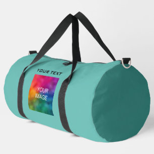 Foto mit aquamarinen Tönen Moderne, benutzerdefini Duffle Bag