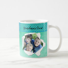 Foto mit benutzerdefiniertem Papierloch Blaue Vorl Kaffeetasse