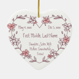 Foto mit benutzerdefinierten Datumsnamen Wasserfar Keramik Ornament