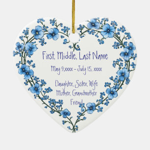 Foto mit benutzerdefinierten Datumsnamen Wasserfar Keramik Ornament