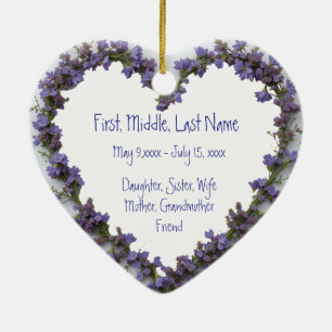 Foto mit benutzerdefinierten Datumsnamen Wasserfar Keramik Ornament