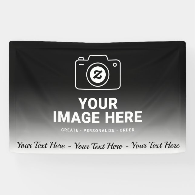 Foto mit benutzerdefinierter Nachricht Banner (Horizontal)