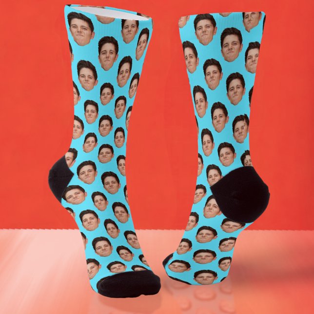 Foto mit benutzerdefinierter Oberfläche Hellblaue  Socken (Von Creator hochgeladen)