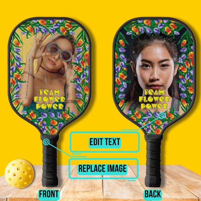 Foto mit Blume Pickleball Paddel Schläger (Please enjoy our design and see the others in the collection.)