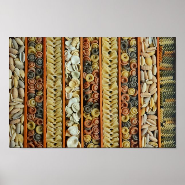 Foto mit bunten Pasta Poster (Vorne)