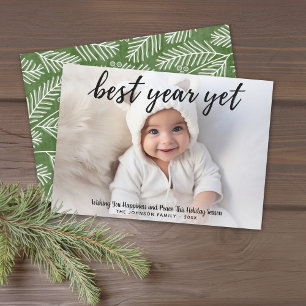 Foto mit dem besten Jahr - moderne Kalligrafie Feiertagskarte