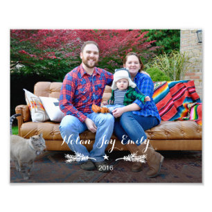 Foto mit dem Jahr-Pine-Zweig & Star