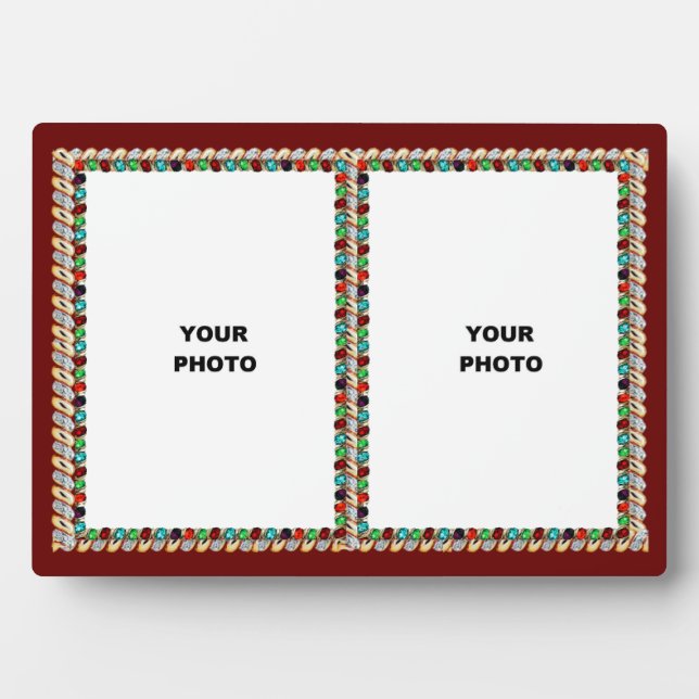 Foto mit doppelter Glitzern Fotoplatte (Vorderseite)