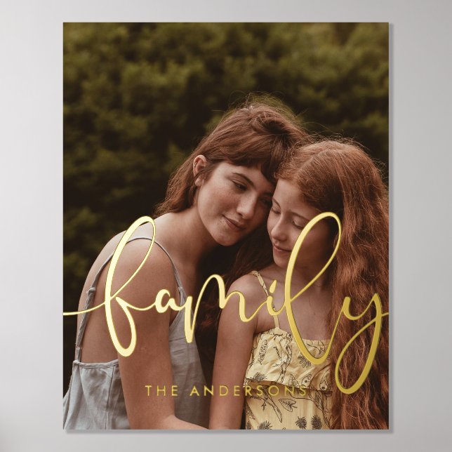 Foto mit elegantem Kalligraphieüberlagerungssystem Foliendrucke (Vorderseite)