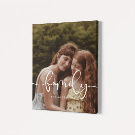 Foto mit elegantem Kalligraphieüberlagerungssystem Leinwanddruck