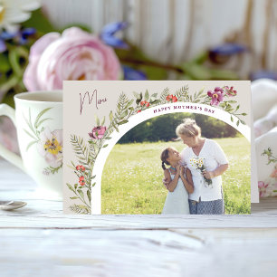 Foto mit floralen Archen Happy Mother Day Mimi Karte