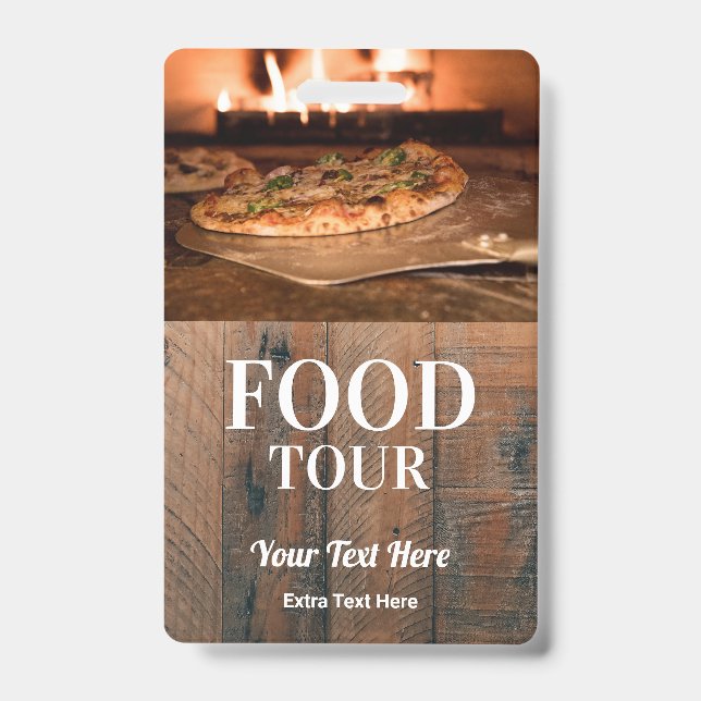 Foto mit Food Tour und Logo Ausweis (Vorderseite)