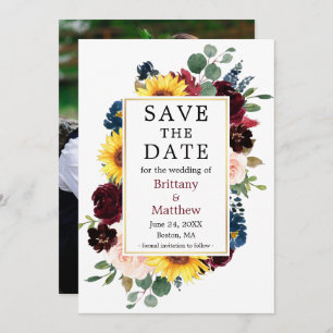 Foto mit gemischten Aquarellbildern Save The Date