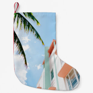 FOTO MIT GERINGEM WINKEL AUS WEISS UND ORANGE KLEINER WEIHNACHTSSTRUMPF