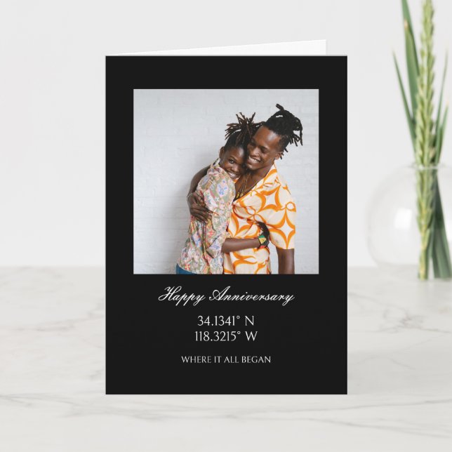 Foto mit GPS-Koordinaten Personalisiert Karte (Vorderseite)