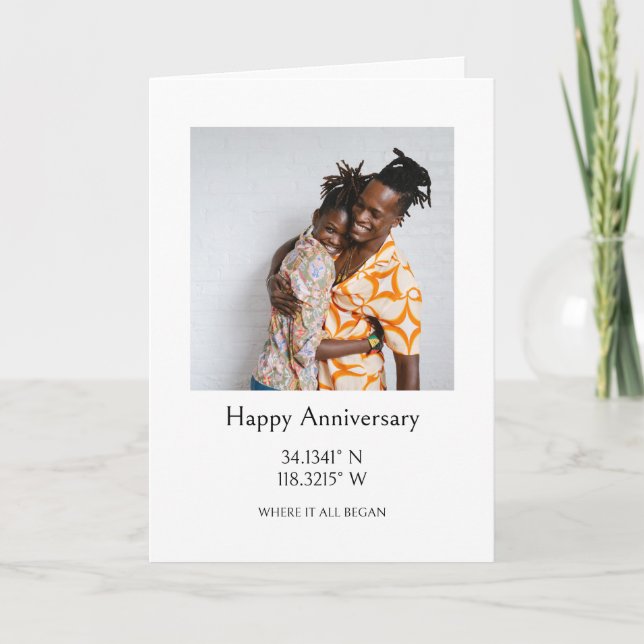 Foto mit GPS-Koordinaten Personalisiert Karte (Vorderseite)