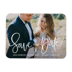 Foto mit Hübscher Hand Save the Date Magnet