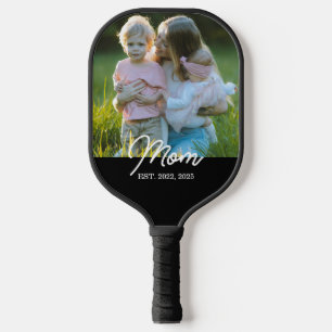 Foto mit lustigem Schriftzug für Mama Pickleball Schläger