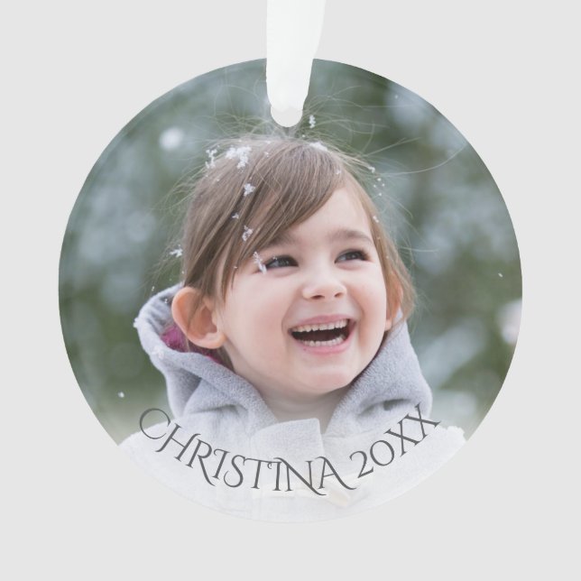 Foto mit mit Monogramm Namensfeiertag Ornament (Vorderseite)