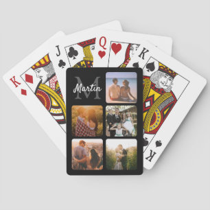 Foto mit Monogramm hochladen Spielkarten