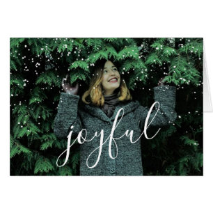 Foto, mit Name, fröhlich, Weihnachtskarte