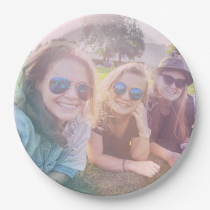 Foto mit Rainbow-Overlay-Effekt Pappteller