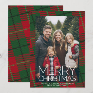 Foto mit riesigem WEIHNACHTEN Rot Grün Kariert