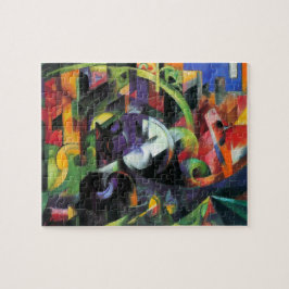 Foto mit Rindern von Franz Marc, Vintage Kunst Puzzle
