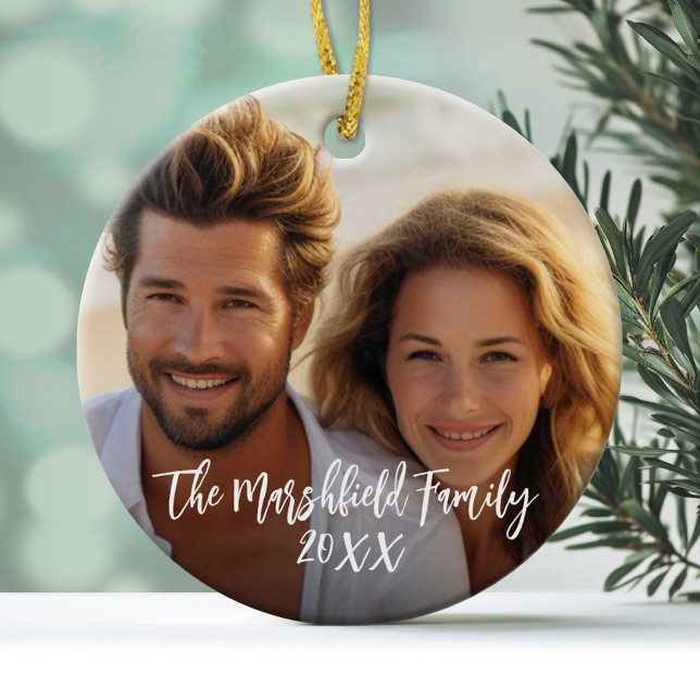 Foto mit vollständiger Abdeckung - Benutzerdefinie Keramik Ornament (Personalized Photo Ornament)