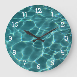 Foto mit weißen Zahlen Wanduhr