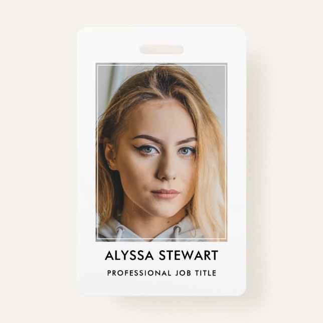 Foto Mitarbeiter Business ID Whitestaff Abzeichen Ausweis (Vorderseite)