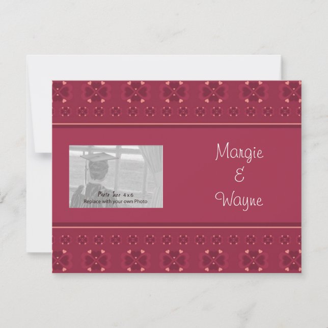 Foto-Mitteilungskarten mit Umschlägen Einladung (Vorderseite)