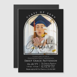 Foto Modern Arch Graduate Script Graduate Party Magnetkarte