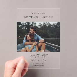 Foto Modern H Pano Save the Date Acryleinladungen