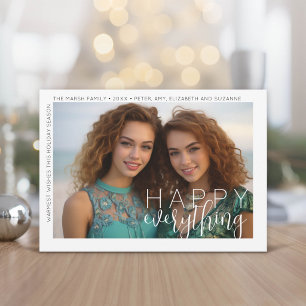 Foto Modern Happy Alles Minimal Weißer Rand Feiertagskarte